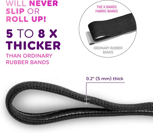 Miniatura 2 de THE X BANDS Bandas de resistencia para glúteos, entrenamiento pesado para piernas, desafío de quemaduras de yoga, lazo de construcción de glúteos