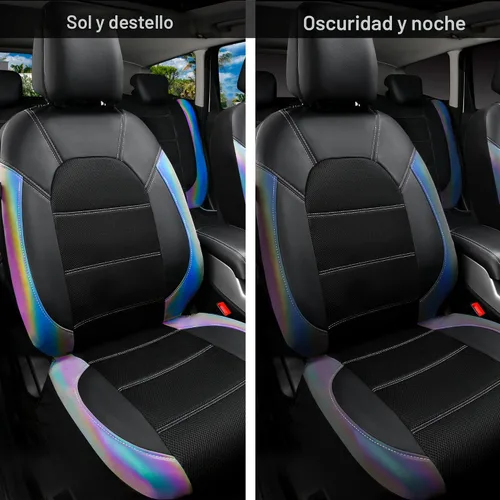 Miniatura 3 de CAR PASS Fundas de cuero para asientos de automóvil, cubierta universal deportiva para automóvil con esponja compuesta de 5mm