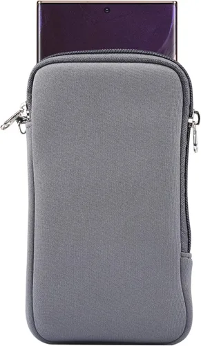 Miniatura 7 de Funda de neopreno para teléfono con cordón para el cuello para Samsung Galaxy S23 Ultra S22 Ultra A03S A23 A32 5G A13 A14 Note 20 Ultra, Moto G Rojo