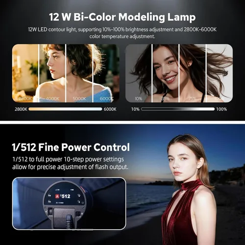 Miniatura 8 de Godox AD300 Pro II AD300Pro II - Estroboscópico flash para exteriores, 300 Ws 2.4G TTL 1/8000 HSS, 0.01-1.5s Reciclaje, 350 destellos de potencia