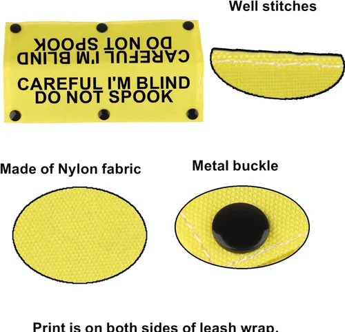 Miniatura 5 de Funda para correa para perro con discapacidad visual Careful I'm Blind Do Not Spook para perro, funda envolvente para regalo de cumpleaños