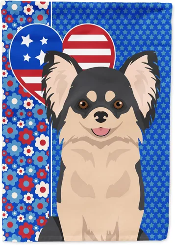 Miniatura 152 de Caroline's Treasures WDK5119GF - Bandera de jardín americana de Airedale Terrier de Estados Unidos, color negro y tostado, bandera decorativa