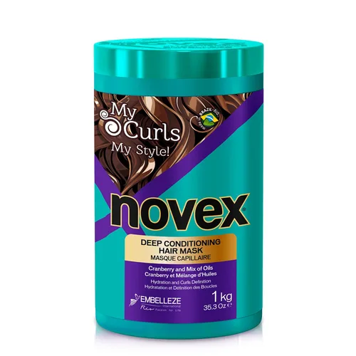 Novex - Crema y mascarilla My Curls Memorizer para acondicionamiento profundo de cabellos. Crema para tratamiento de 35,2 oz. Crema para tratamiento