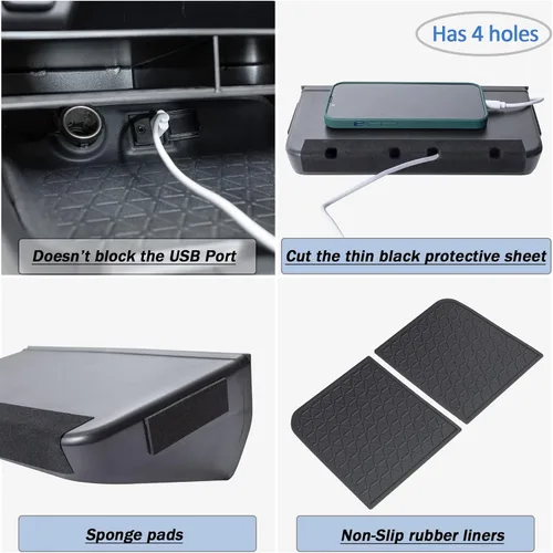 Miniatura 7 de TOPINSTALL 2025 Nuevo divisor de apertura más amplia compatible con Toyota Rav4 y RAV 4 Prime 2019-2025, organizador de ranura divisor más grande