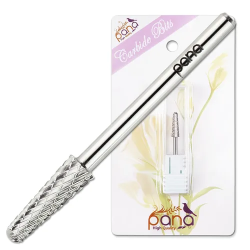 Miniatura 20 de PANA Broca de carburo en forma de cono profesional de 3/32 pulgadas, tamaño de vástago de 3/32 pulgadas, broca de uñas para manicura y pedicura, DLC