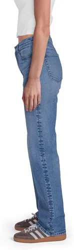 Miniatura 2 de Pantalones clásicos de mezclilla de tiro medio y corte recto para mujer