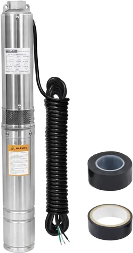Miniatura 10 de WASSERMANN Bomba sumergible de pozo profundo de 4 pulgadas con cable de 10 pies, 1HP, 115 V/60 Hz, 34 GPM, cabezal de 196 pies, bomba de pozo