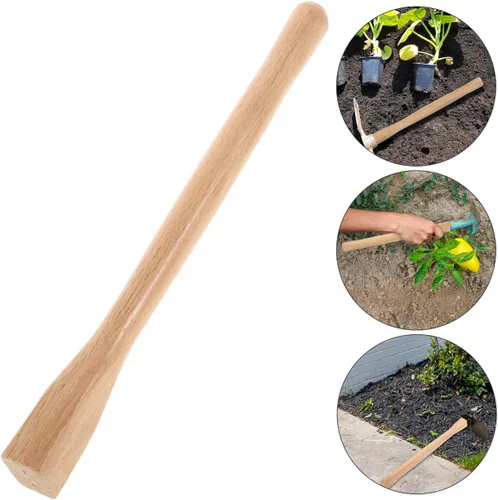 Miniatura 9 de Kisangel Reemplazo de mango de madera de 14.56 pulgadas para herramienta de jardín con agarre cómodo, mango de madera duradero para cuidado