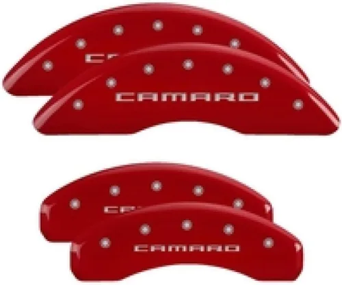 MGP Fundas para pinza de freno compatibles con Chevrolet Camaro 2010-2015 (requiere ruedas de 18 pulgadas) con acabado en polvo, 4 piezas delanteras