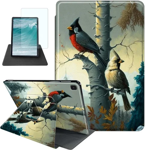 Miniatura 13 de Rossy Funda para Samsung Galaxy Tab A7 Lite de 8.7 pulgadas 2021 (SM-T220/T225/T227) + protector de pantalla giratorio de 360 grados con soporte