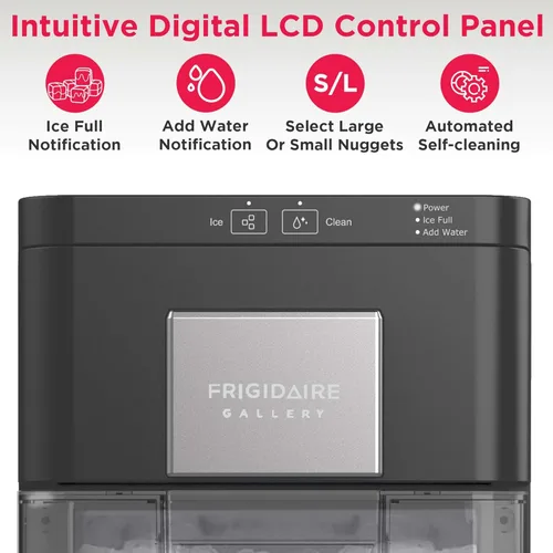 Miniatura 5 de FRIGIDAIRE Gallery - Máquina de hielo crujiente masticable para encimera, 44 libras por día, autolimpieza automática, 2.0 generación, color negro