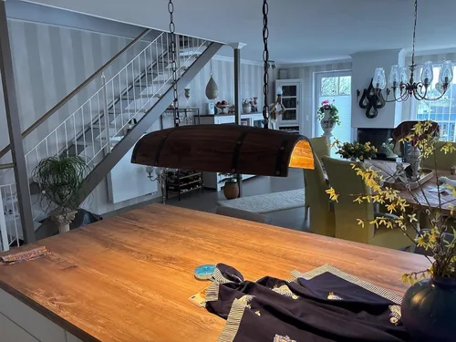 Miniatura 3 de Madera antigua barril de vino lámpara colgante colgante rústico cocina bar techo lámpara accesorios de luz