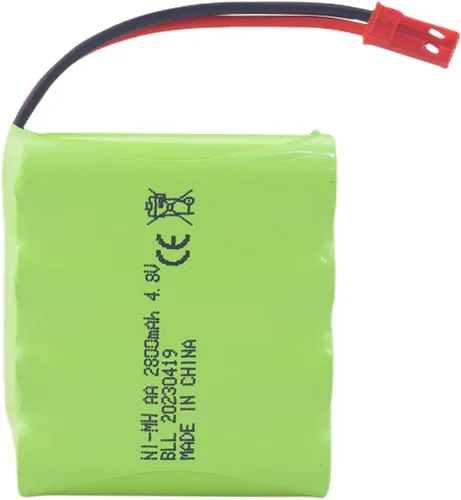 Miniatura 5 de sea jump Paquete de 2 baterías AA de 4.8 V 2800 mAh RC con enchufe JST-2P y cable de carga USB adecuado para juguetes eléctricos RC, excavadoras