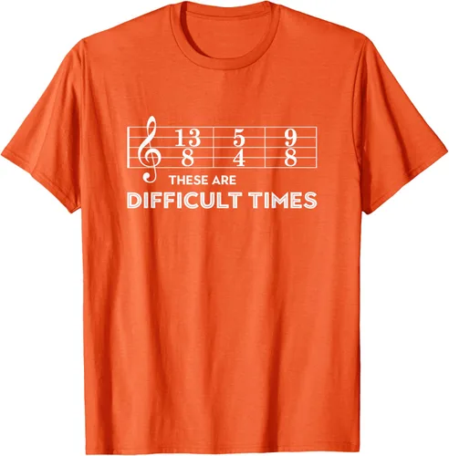 Miniatura 95 de Musician - Camiseta con texto en inglés "These are Difficult Times", talla S