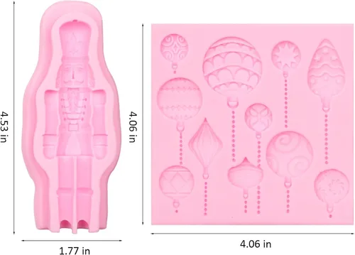Miniatura 2 de Molde de silicona para soldado cascanueces, adornos de bolas de Navidad, molde de chocolate, decoración de pastel de Navidad, moldes para hornear