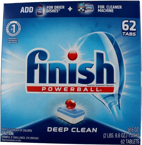 Miniatura 8 de Tabletas de detergente para lavavajillas Powerball todo en uno, de Finish, aroma fresco, 5170077050, 20 Count, Blanco, 1, 1