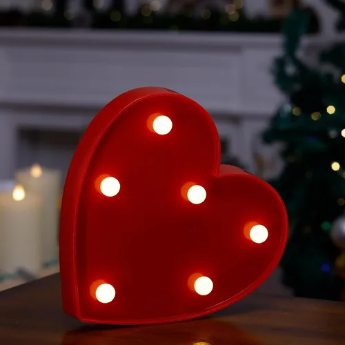 Miniatura 45 de Letrero LED de Marquesina con Letras Iluminadas, Letrero del Alfabeto Iluminado, Luces LED de Letras con Batería para Luz Nocturna, Boda