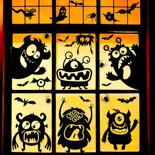 Miniatura 9 de 164 calcomanías de otoño para ventanas de vidrio, calcomanías de hojas de arce para ventana de otoño, decoración de otoño para Acción de Gracias