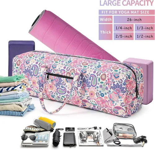 Miniatura 4 de Boulder Bee Bolsa para esterilla de yoga Gran portaesterillas de yoga con bolsillo para artículos mojados Regalos de yoga Bolsa de gimnasio