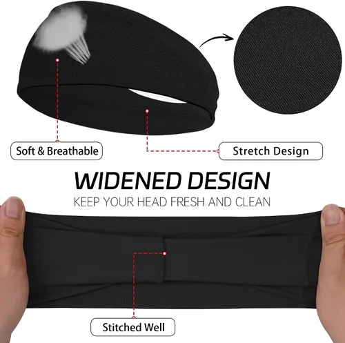 Miniatura 27 de JOYOYO Diademas deportivas transpirables para niños y niñas que absorben la humedad, banda elástica para el pelo para niños pequeños y adolescentes