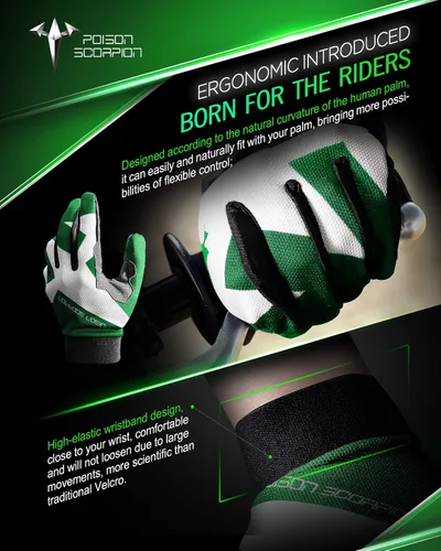Miniatura 4 de POISON SCORPION Motocicleta Motocross Dirt Bike Guantes para hombres y mujeres