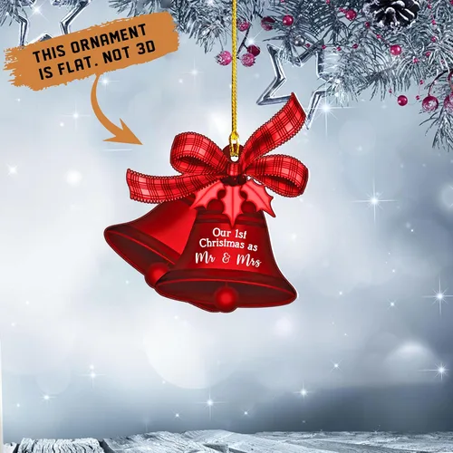 Miniatura 2 de Adorno de nuestra primera Navidad como el señor y la señora, adornos de primera Navidad para casados, regalos de boda para parejas, regalo