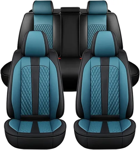 Miniatura 8 de Fundas de asiento de automóvil para Toyota RAV4 Hybrid 2016-2021, juego de fundas de asiento de automóvil de piel sintética para asientos delanteros