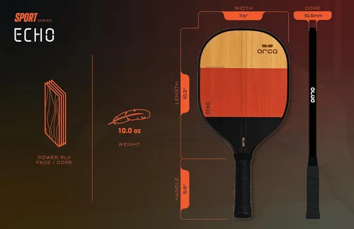Miniatura 4 de Orca Pickleball Paddles, Sports Series Wood Pickleball Paddle Sets, Pickleball Paddles Starter Set with Pickleballs and Accessories