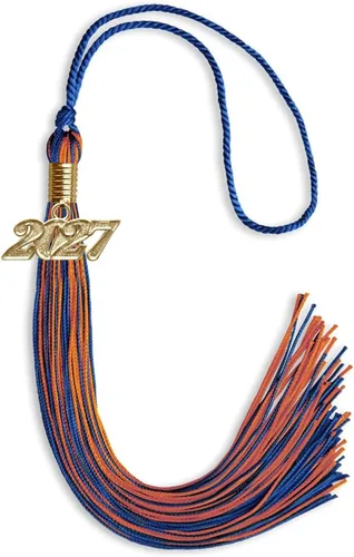 Miniatura 338 de Endea Graduation - Borla de doble color mixto con fecha dorada (negro/dorado antiguo, 2021)