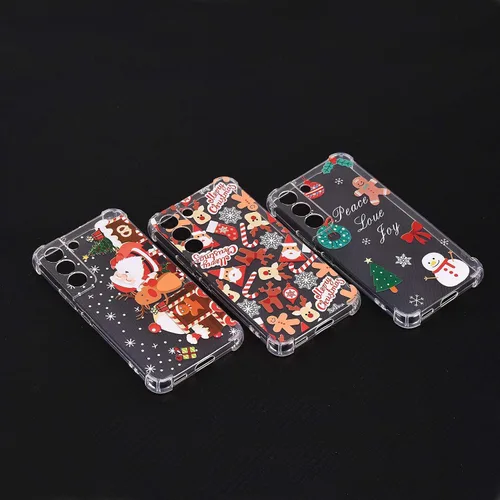 Miniatura 2 de Funda de Navidad para Samsung Galaxy S22, transparente, suave, delgada, a prueba de golpes, con esquinas de protección de aire, regalo de hombre