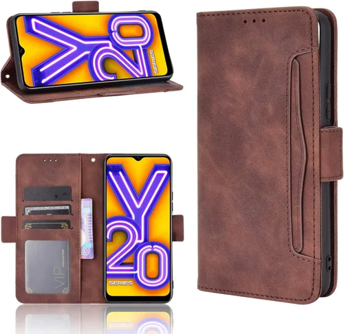 Miniatura 8 de Funda para Vivo Y20 2020, funda para Vivo Y20 2020 V2029 / Y20i V2027 Funda de piel sintética con tapa para Vivo Y20 2020, color negro