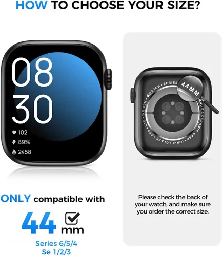 Miniatura 2 de Goton - Funda impermeable para Apple Watch 38 mm Series 3 2 1, protector de pantalla de vidrio templado, protección completa de policarbonato duro