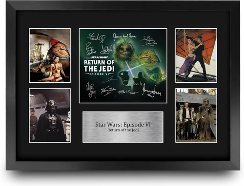 Miniatura 28 de HWC Trading Star Wars Episodio 1 La Amenaza Fantasma Regalos Presentación Impresa Autografiada Montaje para Fans de Recuerdos de Películas - 16" x