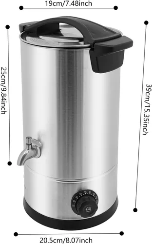 Miniatura 5 de Derretidor eléctrico de cera de 10 litros para hacer velas, boquilla fácil de verter, olla de fusión de cera eléctrica grande, derretidor de cera