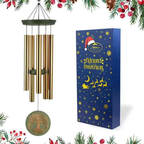 Miniatura 10 de Campanillas de viento para exteriores, campanillas de viento al aire libre para madre y abuela - Gran decoración colgante de jardín con grabado