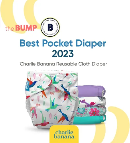 Miniatura 6 de Charlie Banana Pañales de tela, reutilizables, lavables, ajustables, talla única, para bebés y niños pequeños, con inserto absorbente, cactus verde