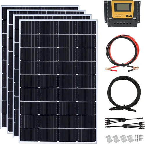 Miniatura 11 de Kit de panel solar de 20 W, 12 voltios, cargador de batería solar con controlador de carga de 10 A para caravana, barco, automóvil, remolque