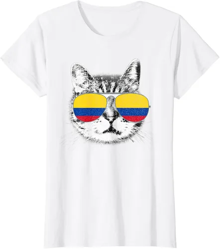 Miniatura 21 de Camisa de bandera de Colombia, orgullo colombiano, gato, hombres, mujeres, niños, camiseta de regalo