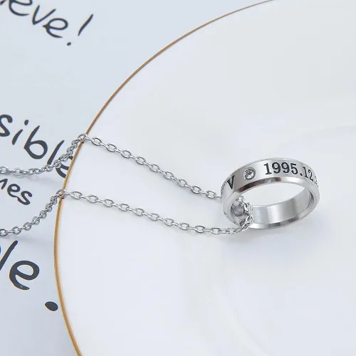Miniatura 7 de N1 KPOP Bangtan - Juego de joyas para niños, V JUNGKOOK JIMIN JIN JHOPE SUGA RM, collar de acero de titanio, pulsera, anillo para fanáticos