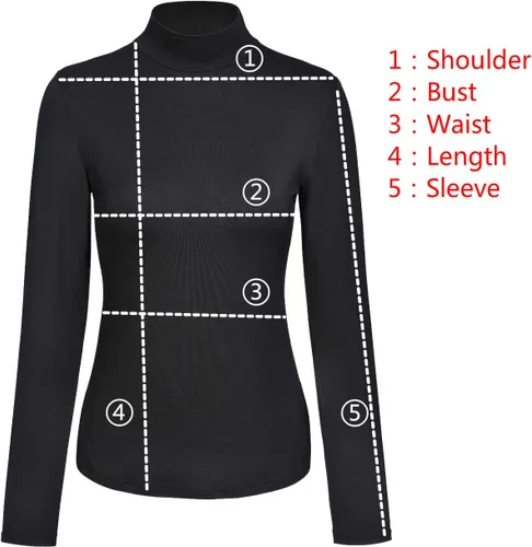 Miniatura 7 de Camisetas ajustadas de cuello alto falso para mujer, ligeras, de manga larga, capa base