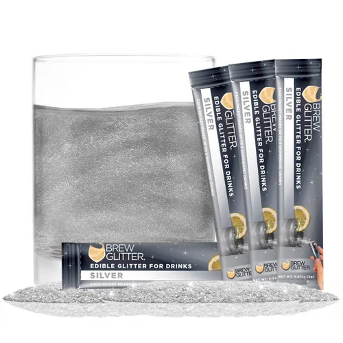 Miniatura 39 de Brew Glitter - Purpurina comestible para bebidas, cócteles, cerveza, adornar bebidas Certificado Kosher y Halal 100% comestible y de grado Azul