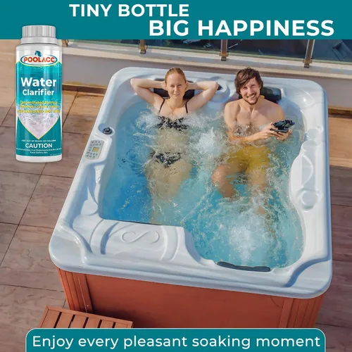 Miniatura 7 de POOLACC Clarificador de agua para spa, bañera de hidromasaje o piscina, limpia el agua nublada, mejora la eficiencia del filtro, mantiene el pH