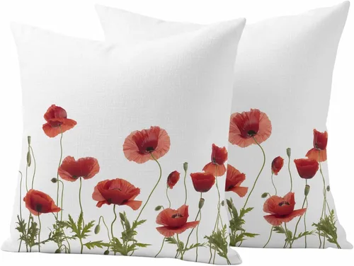 Miniatura 11 de Funda de almohada de invierno para exteriores, diseño de muñeco de nieve, pino, rosa, impermeable, paquete de 2 fundas de almohada con copos