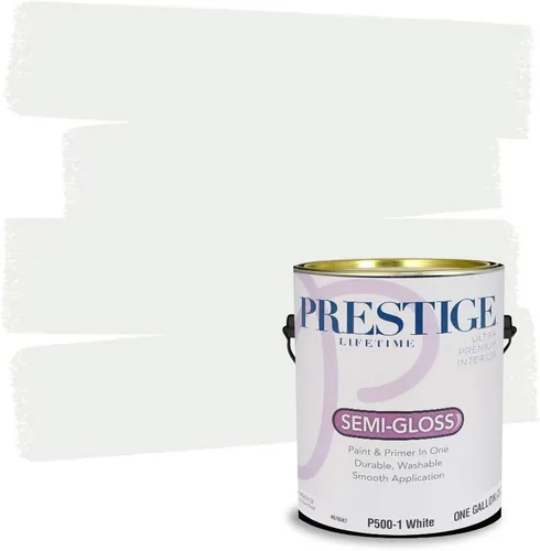 Miniatura 3 de PRESTIGE Paints - Pintura interior e imprimación en uno, 1 galón, satinado, blanco