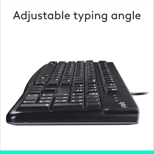 Miniatura 7 de K120 teclado ergonómico de escritorio con cable USB negro, Negro