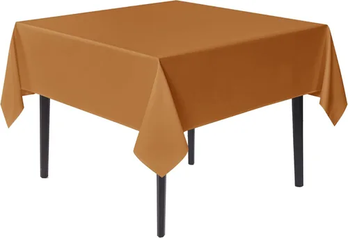 Miniatura 20 de Sancua Manteles cuadrados pequeños de 36x36 pulgadas - Mantel beige para mesas cuadradas o redondas, mantel de poliéster lavable para mesas