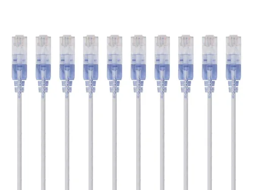 Miniatura 63 de Monoprice Cat6A - Cable de conexión Ethernet de 6 pulgadas, negro, UTP, 30 AWG, 10G, cable de cobre puro desnudo, sin enganche, RJ45, serie SlimRun