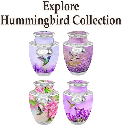 Miniatura 2 de Urnas de cremación estéticas de colibrí personalizadas para cenizas adultas, machos y hembras, Urnas funerarias de 200 libras para cenizas humanas