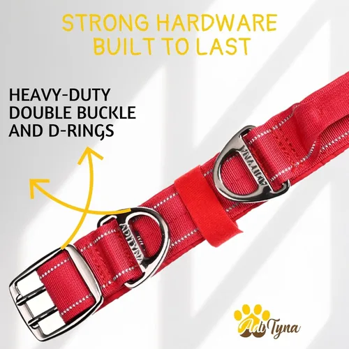 Miniatura 4 de ADITYNA - Collar para perros gigantes con asa - Collar ajustable XXL de 30 a 36 pulgadas - Diseñado exclusivamente para razas de perros enormes como
