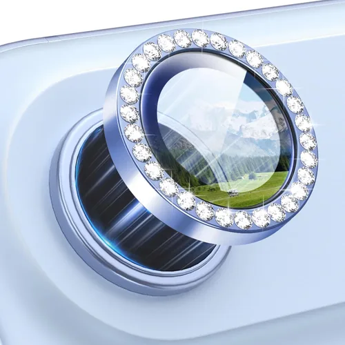 Miniatura 67 de Protector de Lente de Cámara Bling para iPhone 17 Pro / 17 Pro Max, Anillo de Metal con Diamante Individual con Dureza 9H, Protector de Pantalla